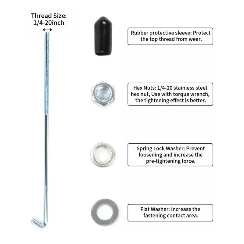 Car Battery Tie Down Kit Car Stand Retaining Tie Down Bracket Reusable Battery Mount Bracket Hold Kit For