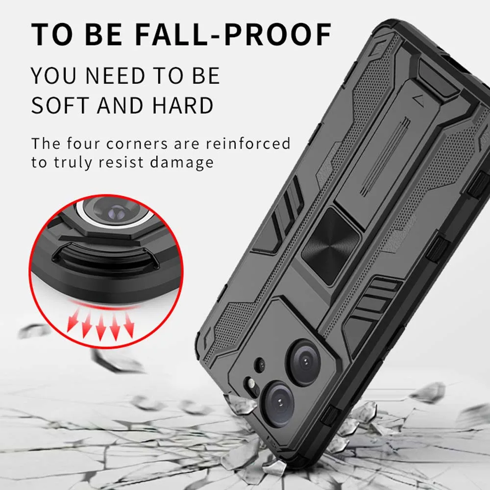 Premium Shockproof Armor Case with Magnetic Ring Stand - Enhanced Protection Phone Cover