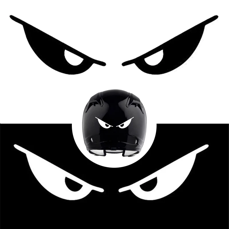 Reflective Motorcycle Helmet Evil Eyes Shape Body Sticker Personalized Decoration Sticker Decorate Accessories Car Sticker motorcycle sticker reflective helmet waterproof for akrapovic motorcycle accessories laser exhaust pipe film