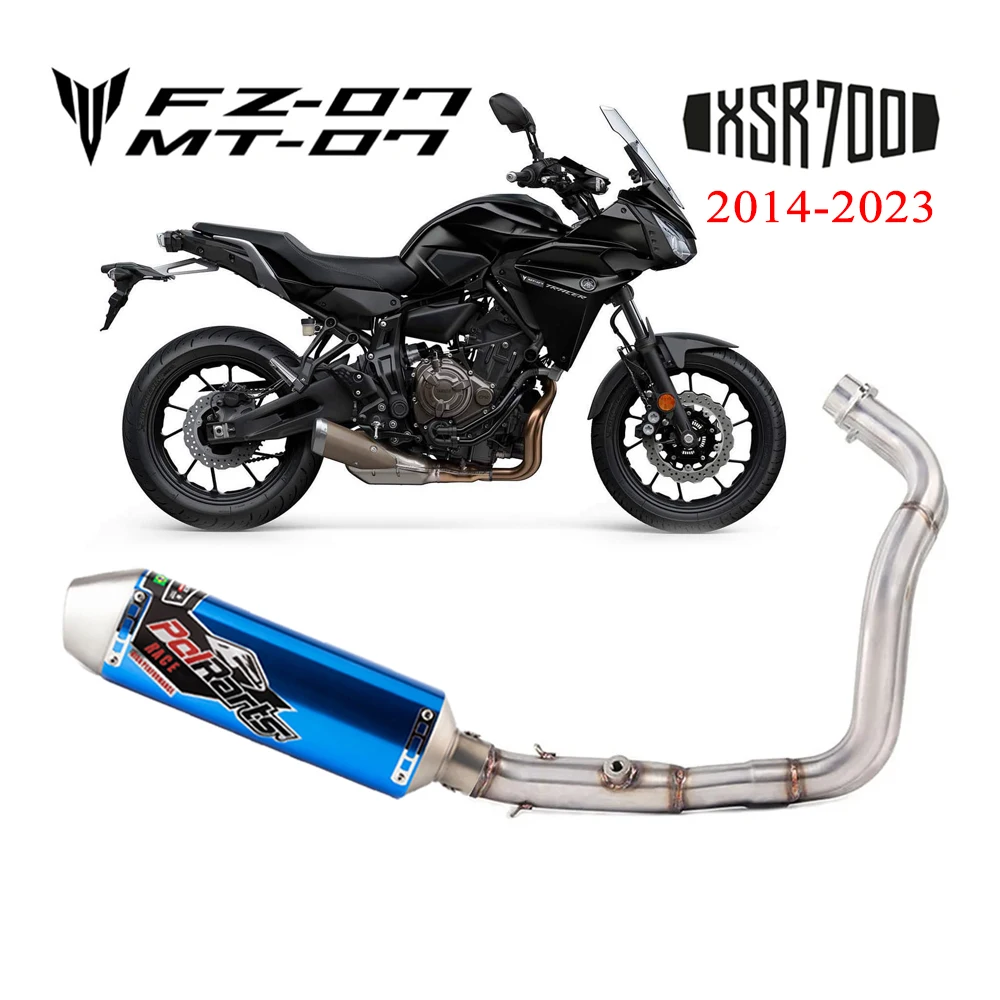 

Глушитель слипон для Yamaha Mt07 Fz07 2014 2015 2016 2017 Xsr700 2016 2017 мотоциклетная полная выхлопная система Средний соединительный трубопровод