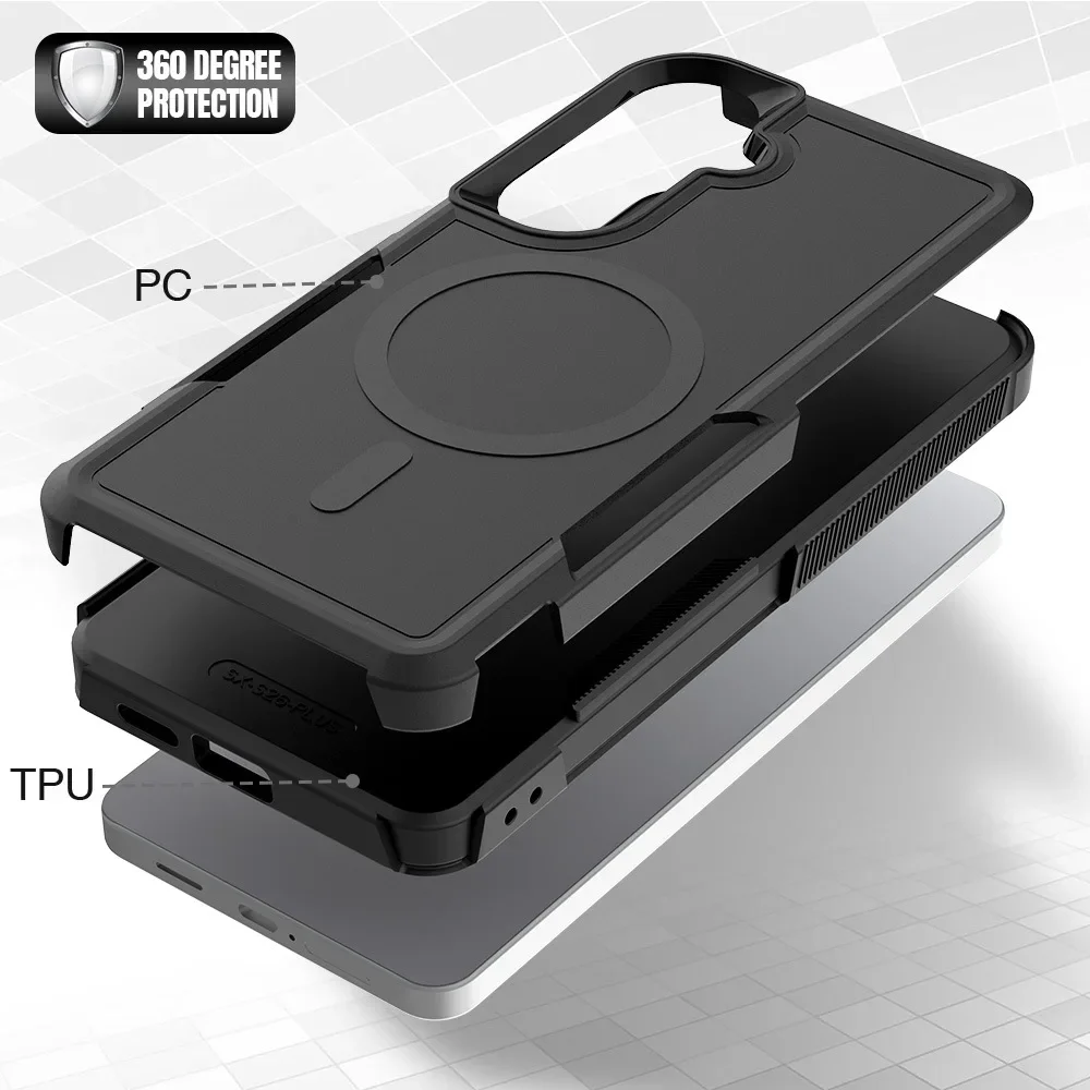 Hybrid PC+TPU Magnetic Armor Shockproof Phone Case