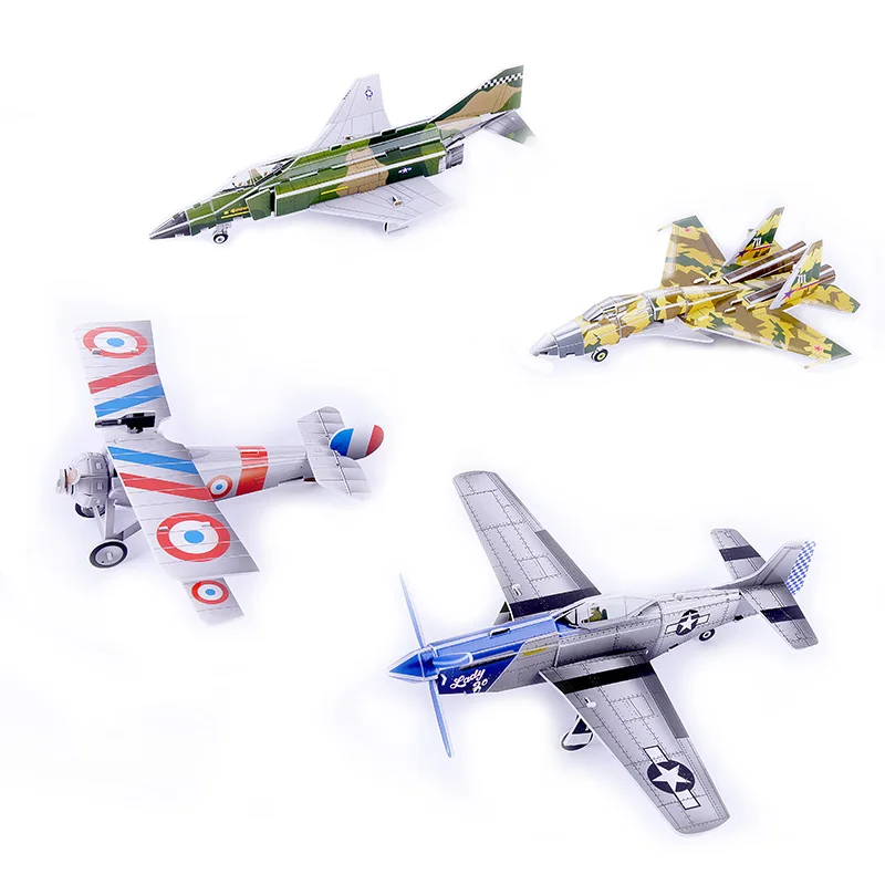 Aircraft 3D Puzzle Drawing Assembly DIY Model Toys Game World Traffic and Transportation Puzzle Toys Children's Gift P016