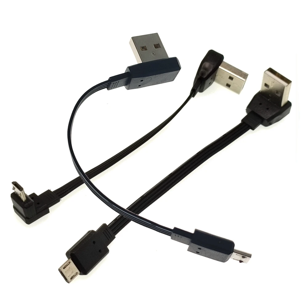 

2.0 USB to micro USB data cable, double bend charging cable, power bank charging short cable 0.1M-1M soft silicone ultra-thin 2