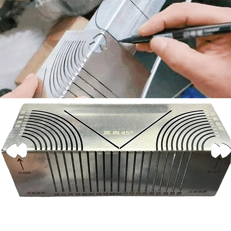 Aluminum Alloy Multifunctional Precisionflex Angle Measuring Ruler Arc Marking Gauge Tool Degree Square Woodworking Angle Ruler Carpenter Measuring Tool Woodworking Measuring Tool Angle Measuring Tool