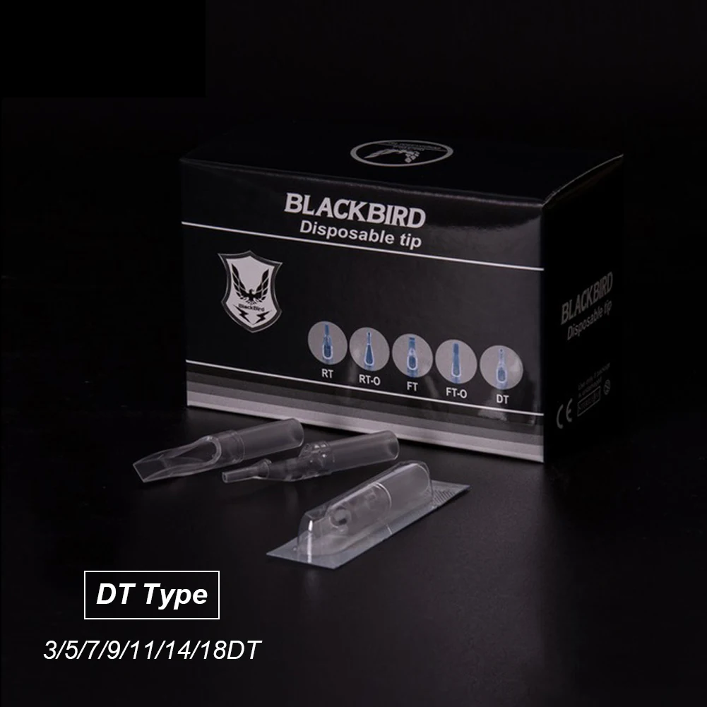 50Pcs/box Disposable 3/5/7/9/11/14/18DT/RT Transparent Tattoo Needle Plastic Tips Kit Tattoo Machine Sterile Nozzle Tatto Supply