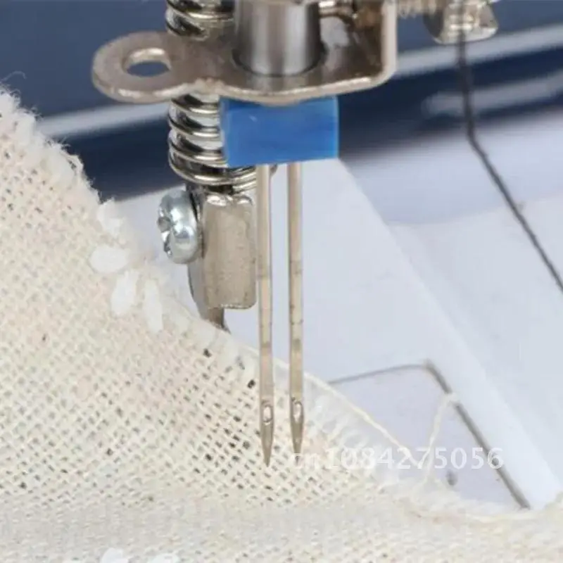 

6Pcs Sewing Machine Double Needle (Size 2.0/90 3.0/90 4.0/90) & 9 Groove Pintuck Presser Foot 5BB5192