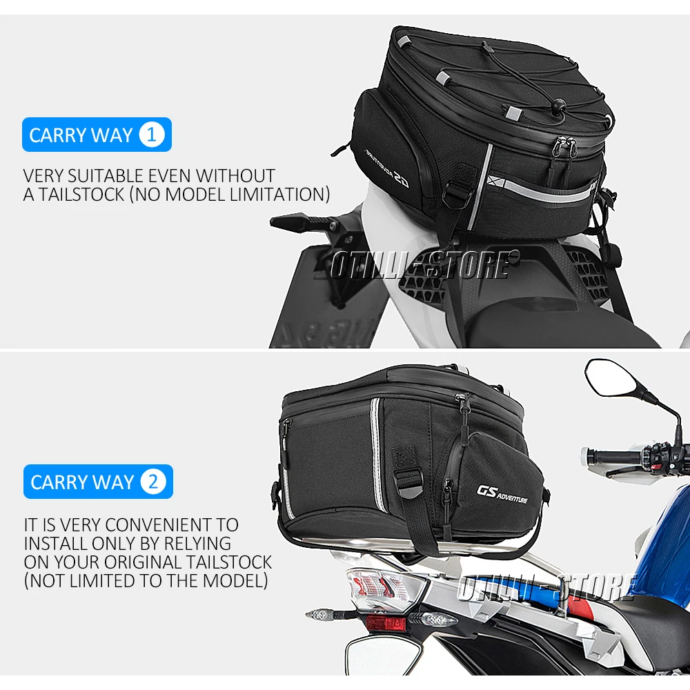 New Waterproof Motorcycle Tail Bag Multifunction Rear Seat Bag High Capacity For BMW R1200GS R1250GS LC Advenutre F850GS F750GS