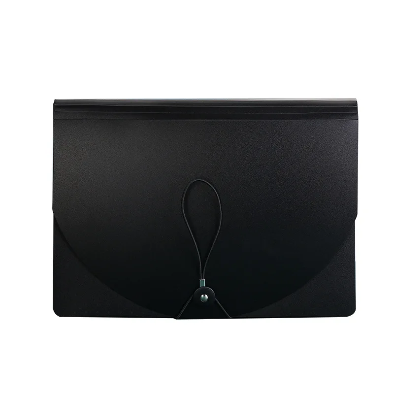 A5 PP compartment multi-layer folder, three sided sealing rope, organ bag, office archive bag, PP archive bag, new