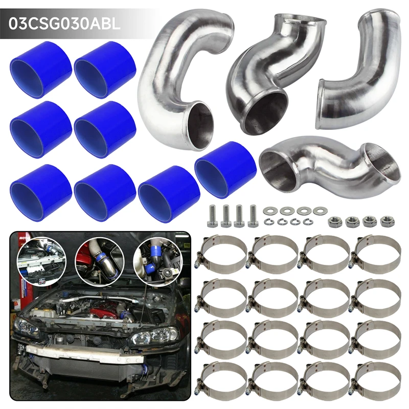 Kit Fascette Stringitubo Intercooler In Alluminio Adatto Per Nissan Skyline R33 R34 Gtr Rb26Dett Nero/Rosso/Blu