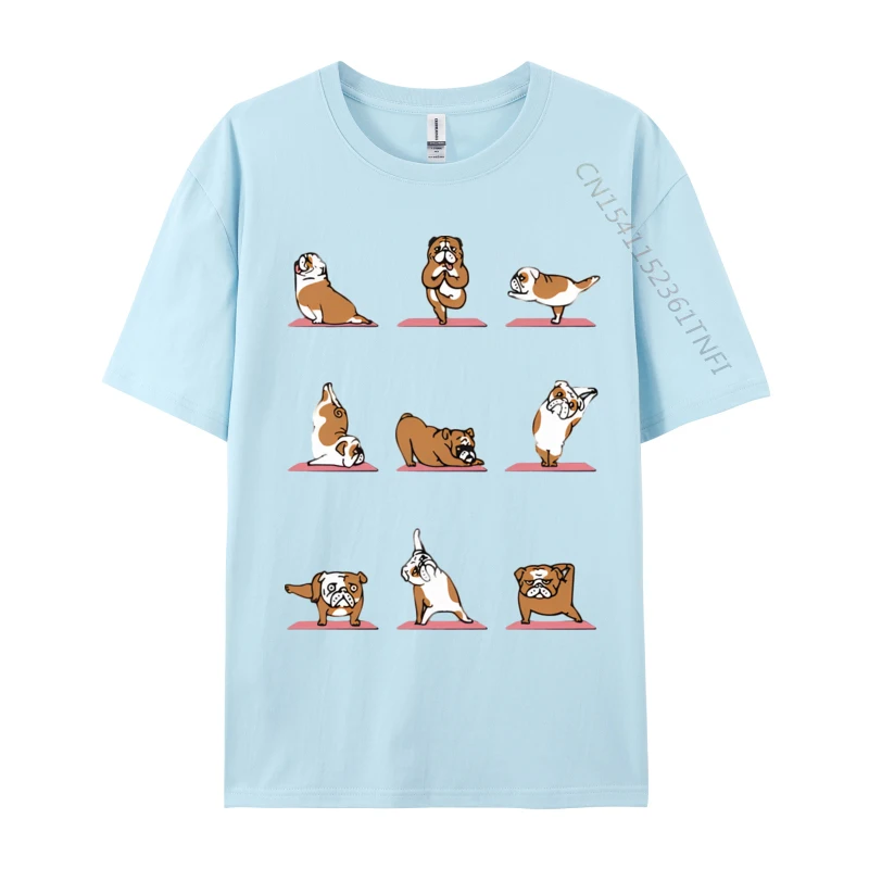 Tops & Tees EnglishBulldogYogaVintage Labor Day Cheap Unique Short Sleeve 100% Cotton O-Neck Men T-Shirt Unique Top T-shirts EnglishBulldogYogaVintage light