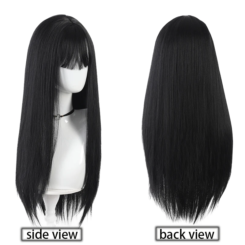 Lolita cosplay Long Straight Wig For Women Natural Hair Synthetic Lolita Synthetic Wig For Daily Role Play