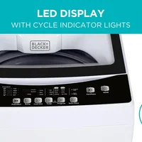 Small Portable Washer, Washing Machine for Household Use, Portable Washer 3.0 Cu. Ft. with 6 Cycles, Transparent 2