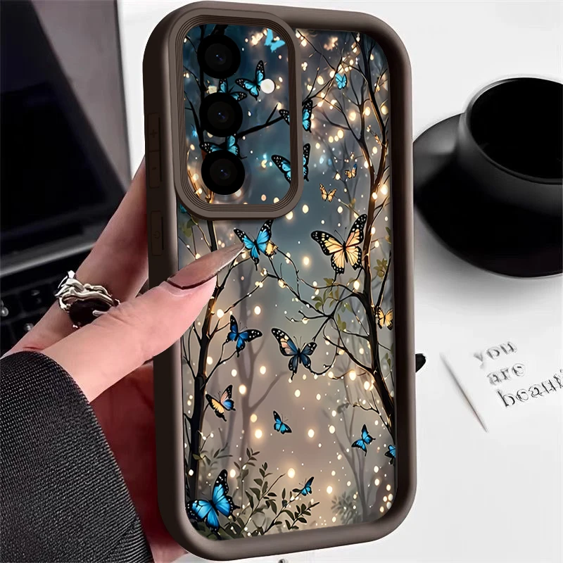 Luminous Butterfly Print Soft Phone Case