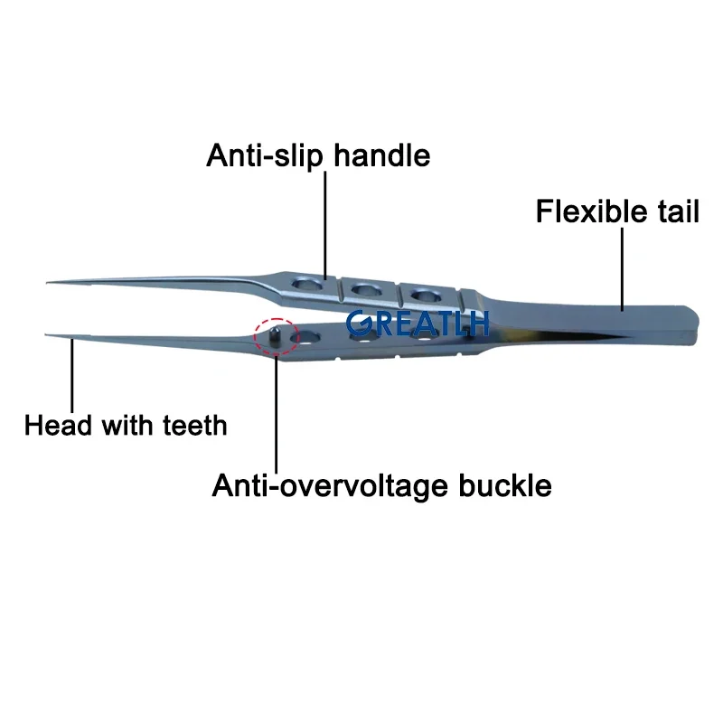 Ophthalmic Forceps 1pcs 8.5cm Eye Surgical Tweezers Straight Angle Curved Ophthalmic Instrument