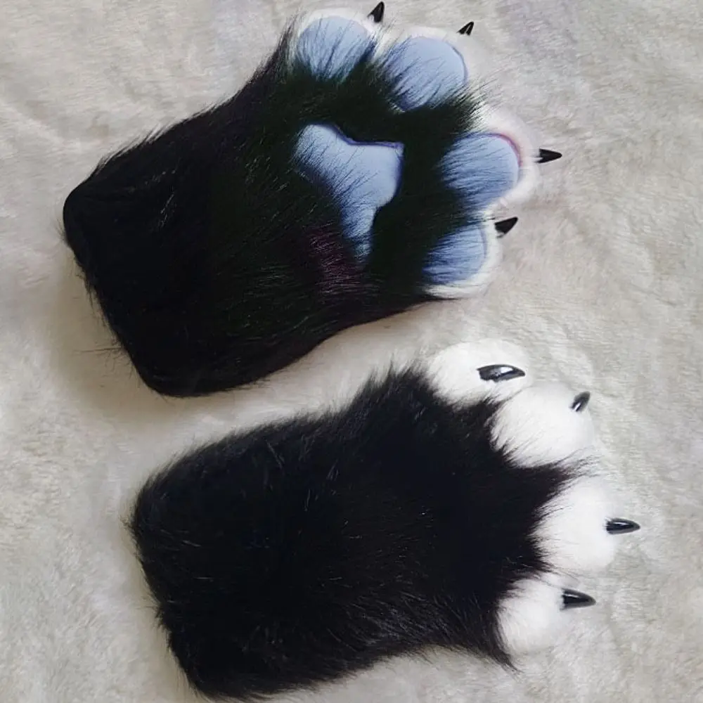 Modische Cartoon-Cosplay-Kostüm-Handschuhe Flauschige Fursuit Kigurumi Katzenkrallen-Fäustlinge Verdickte Warme Cosplay-Requisiten Club – Detail 11