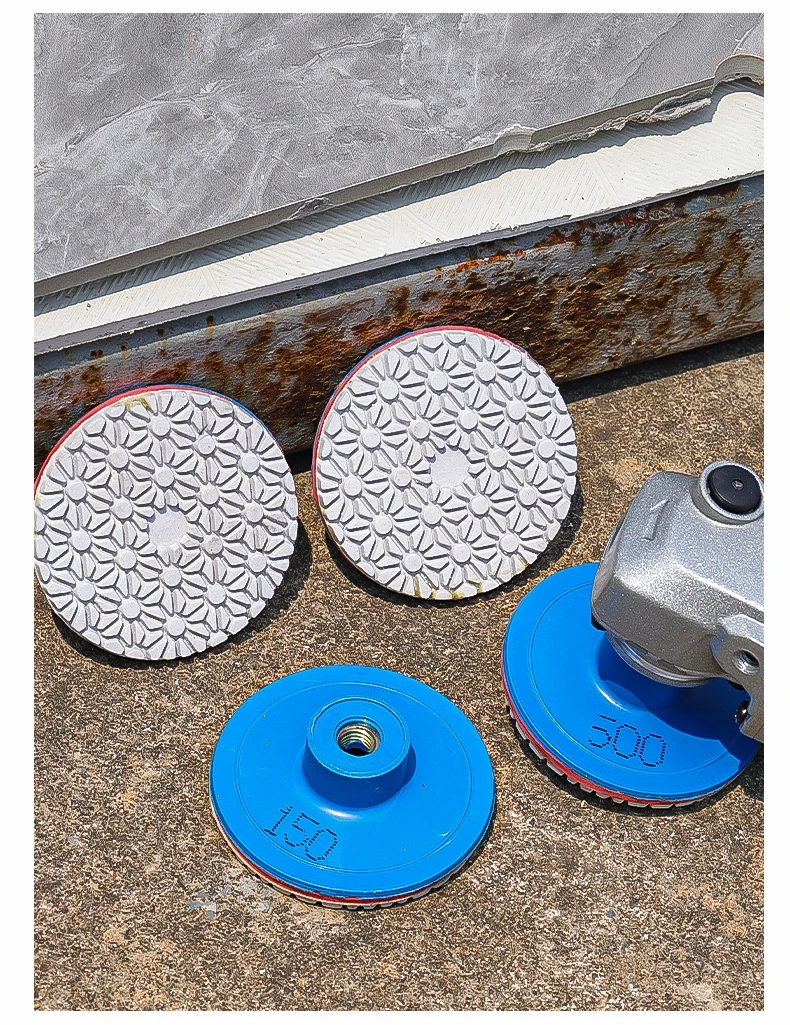 Integrated Stone Trimming Polishing Disc Diamond Polishing Pads Marble Granite Gemstone Grinding Wheel Wet Dry Pads