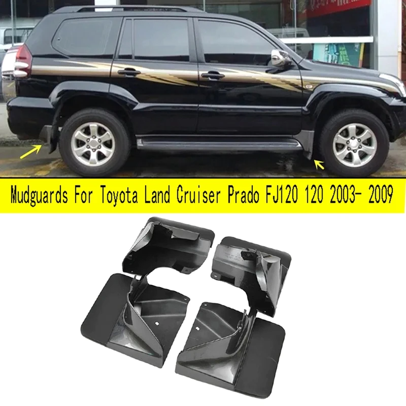 

4 шт., передние и задние брызговики для Toyota Land Cruiser Prado FJ120