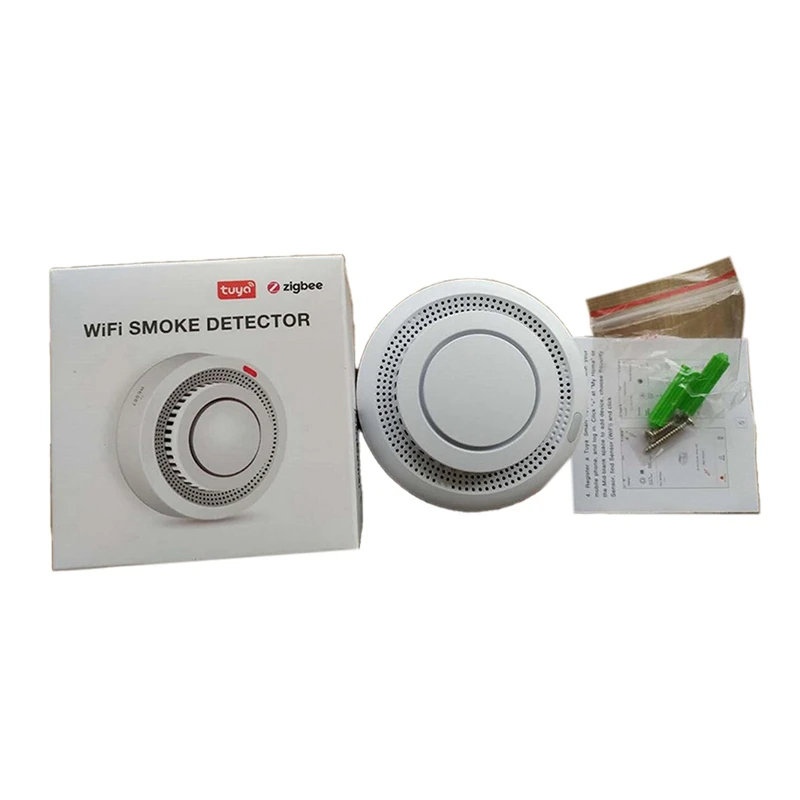 

Zigbee Version Graffiti Smoke Sensor Intelligent Smoke Detector Tuya Multi-Function Portable Smoke Alarms Durable Easy To Use