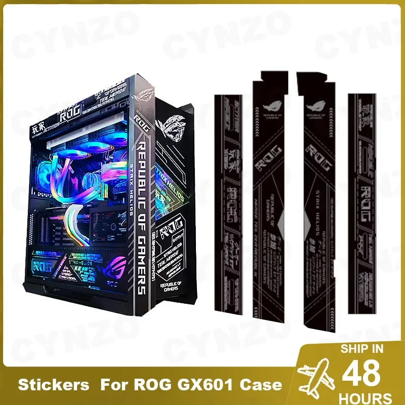 Adesivos de Papel Anime Decorativos Faça Você Mesmo Adesivos de Camurça para Rog Strix Helios Case Modelo pc Armário Gamers Gx601