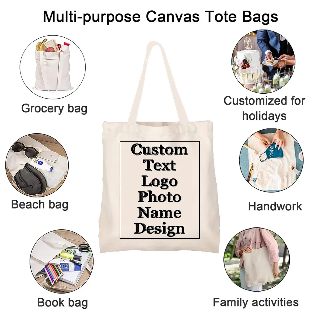 Customized Halloween Tote Bags Ghost Pumpkin Walking Dog Party Supplies Custom Print Name Picture Spooky Season Canvas Bags gift bags paper packaging bag plastic shopping bags zipper lock bags wedding flower petal bags air packaging bags