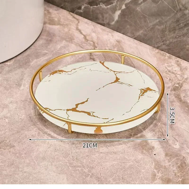 

Настольный органайзер для косметики в скандинавском стиле, поднос, полка, роскошный стол для хранения макияжа, антикоррозийный держатель, стойка, отделка одежды