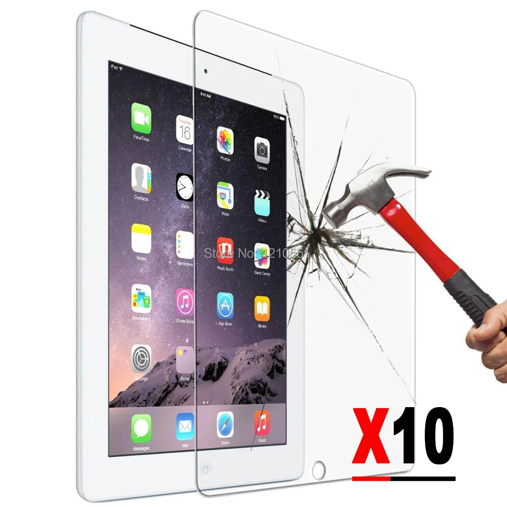 10pcs/LOT Tempered Glass For Apple iPad Pro 9.7 10.5 inch Tablet Screen Protector for ipad mini air glass Protective film