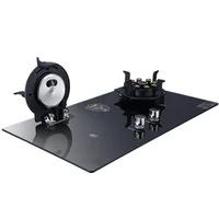 Fierce Fire Burner/Nine-Cavity Mandarin Duck Fierce Fire Stove /Clamshell Gas Stove / Electronic Pulser/Toughened Glass Panel 1
