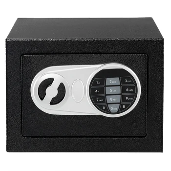 17E Home Use Upgraded Electronic Password Steel Plate Safe Box Black 1