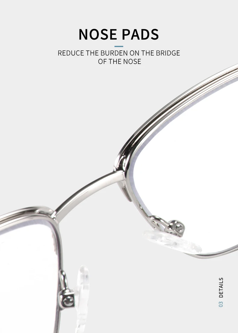 ZENOTTIC Herren-Brillengestell aus Titanlegierung, modische quadratische Herrenbrille, ultraleichte Metallbrille ohne Sehstärke – Detail 7