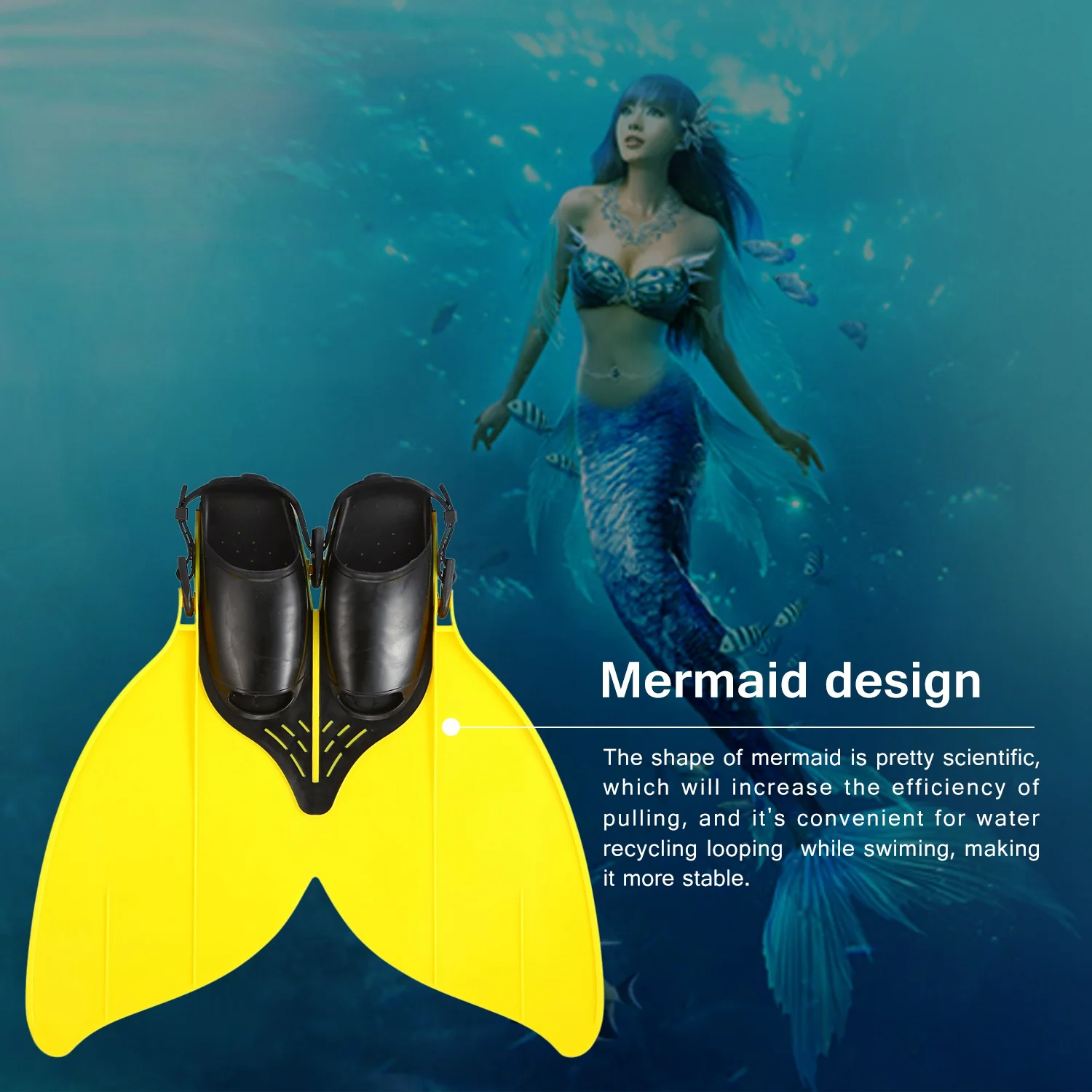 Diving Fin Diving Foot Flipper Monofin Swim Fin Youth Children Girl Boy Diving Mermaids Tails Monofin Flippers Swimming Costume