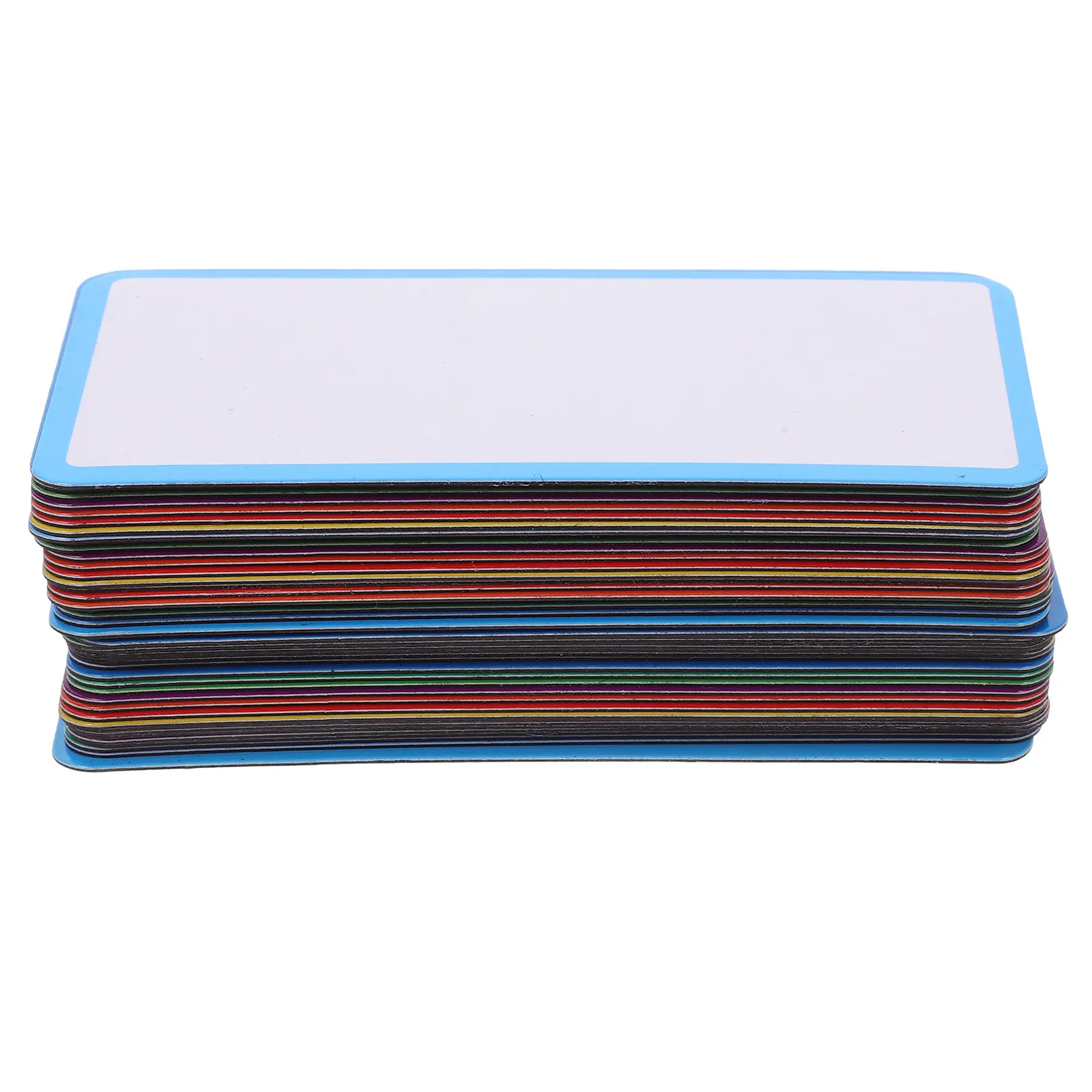 48Pcs 자기식 건식 지우기 라벨 재사용 가능한 화이트보드 냉장고 캐비닛 선반 보관함 항아리 폴더 이름표 빈 스티커 라벨