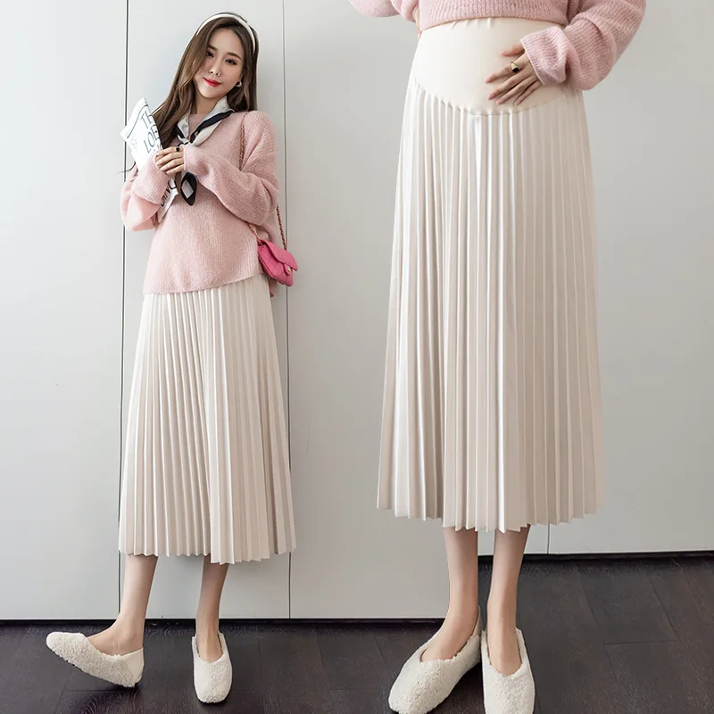 Maternity Skirt Long Fashion Spring Summer Maternity Skirts for Pregnant Women Large Size A-line Pregnancy Skirt
