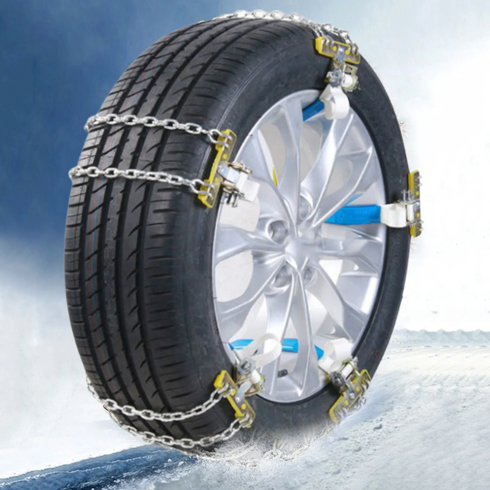 Car Snow Chains Adjustable Winter Anti skid Tire Metal Chain Universal