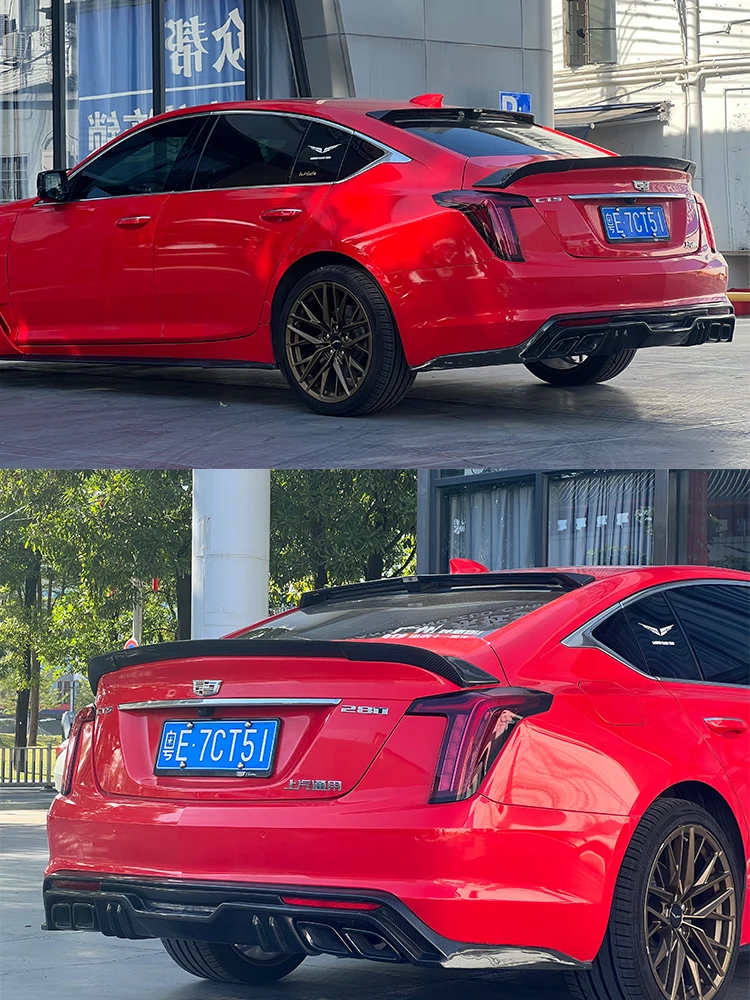 

CT5 Real Carbon Fiber Rear Trunk Luggage Compartment Wing Car Spoiler For Cadillac CT5 2019-2022