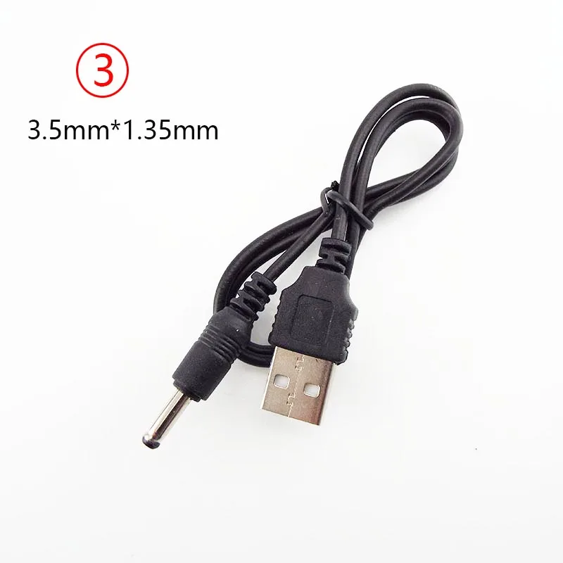 Wpisz Port męski USB do DC 5V 2.0*0.6mm 2.5*0.7mm 3.5*1.35mm 4.0*1.7mm 5.5*2.1mm 5.5*2.5mm wtyczka Jack złącze kabla zasilającego
