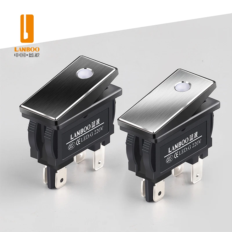 Rocker Switch WINDOO 2810.5 series 16Amp 2NO with LED 2 gears 12V24V220V