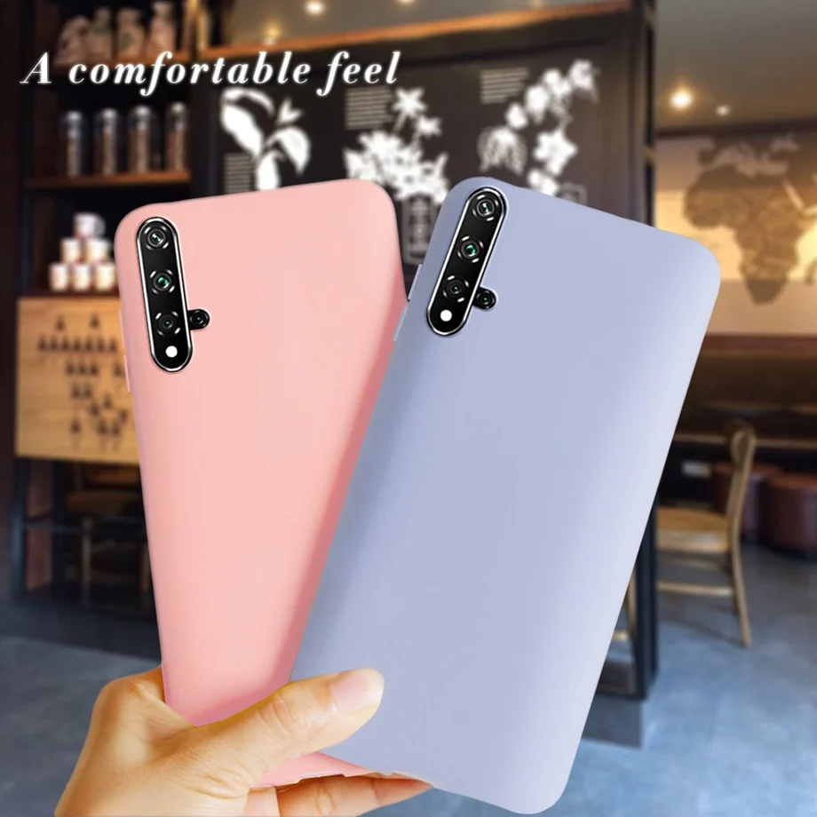 Case For Huawei Nova 5T Phone Case shockproof Candy Color TPU Liquid Silicone Soft Back Cases Cover for Huawei Nova 5 T Nova5T - 2