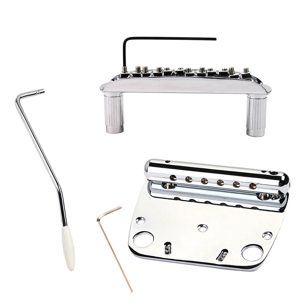 

Exquisite Guitar Tremolo Bridge Tailpiece Set For Mustang Guitar Part Accessories Tailpiece Guitar Bridge