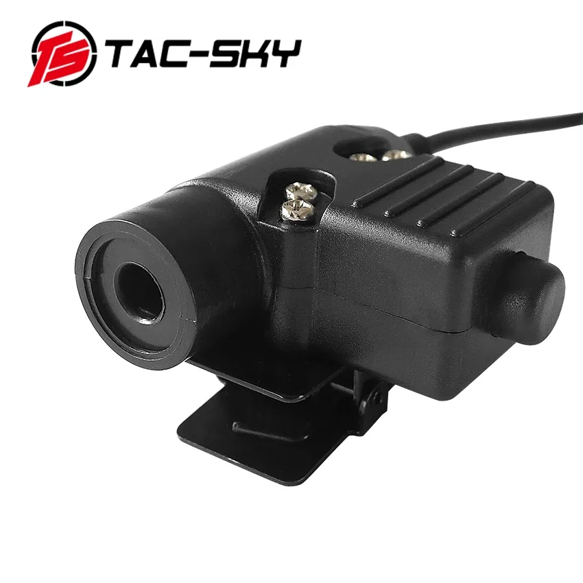 TS TAC-SKY Tactical Military Headset Adapter Outdoor Sports Hunting U94 PTT Mobile Phone Plug Spring Soft Cord Headset Adapter
