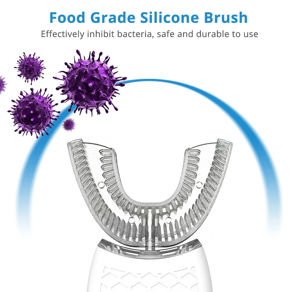 Sonic Automatic Electric Toothbrush For Adult U Shaped 360 Degree Toothbrush USB Rechargeable Teeth Cleaning & Whitening Brush Electric Toothbrush
