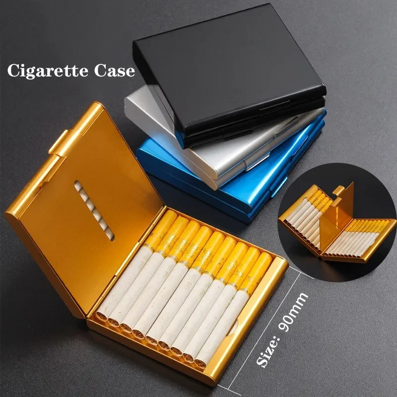 

Smoking Box Pocket Tobacco Pack Cover Storage Box Alloy Creative Folio Cigarette Case Sleeve Smoking Accessories
