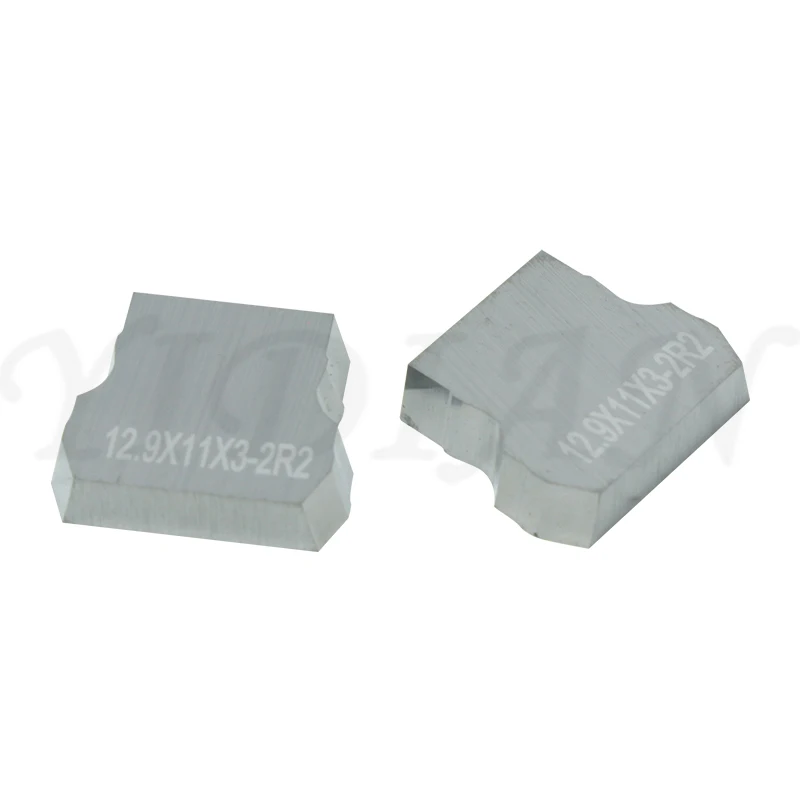 10pcs 초경 반경 스크레이퍼 나이프 12.9x11x3mm-2R2 BIESSE Edgebander 기계 용 스크레이퍼 블레이드 목공 도구
