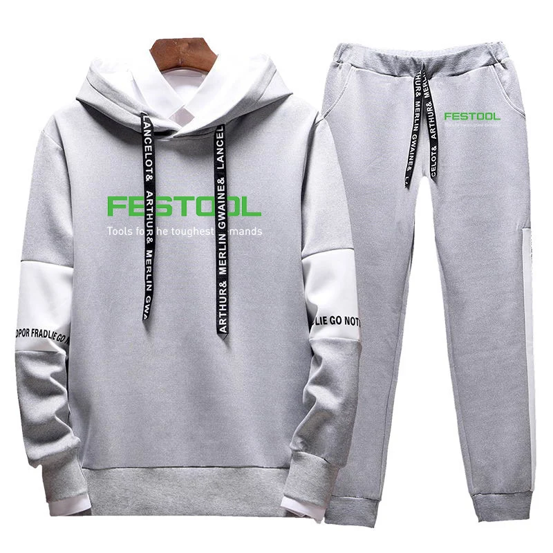 Festool 2023 Spring and Autumn New Style Printing Men High Quality Fashionable Lace-up Designe Sets Hoodie Sweatpants Suits