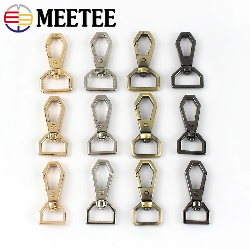 

5/10pcs Meetee 13/16/20mm Metal Bag Buckles Swivel Trigger Lobster Clasp Webbing Strap Clip Snap Hook DIY Hardware Accessories