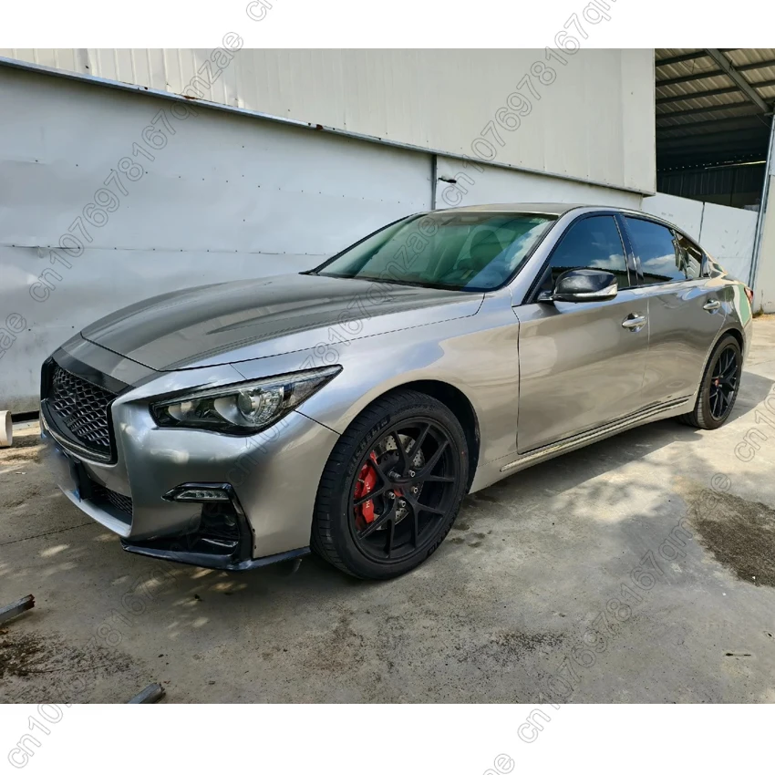인피니티 Q50 스포츠 2018 2019 2020용 전면 범퍼 안개등 베젤 커버 2개, 광택 블랙 프레임 안개등 그릴 바디 트림 키트