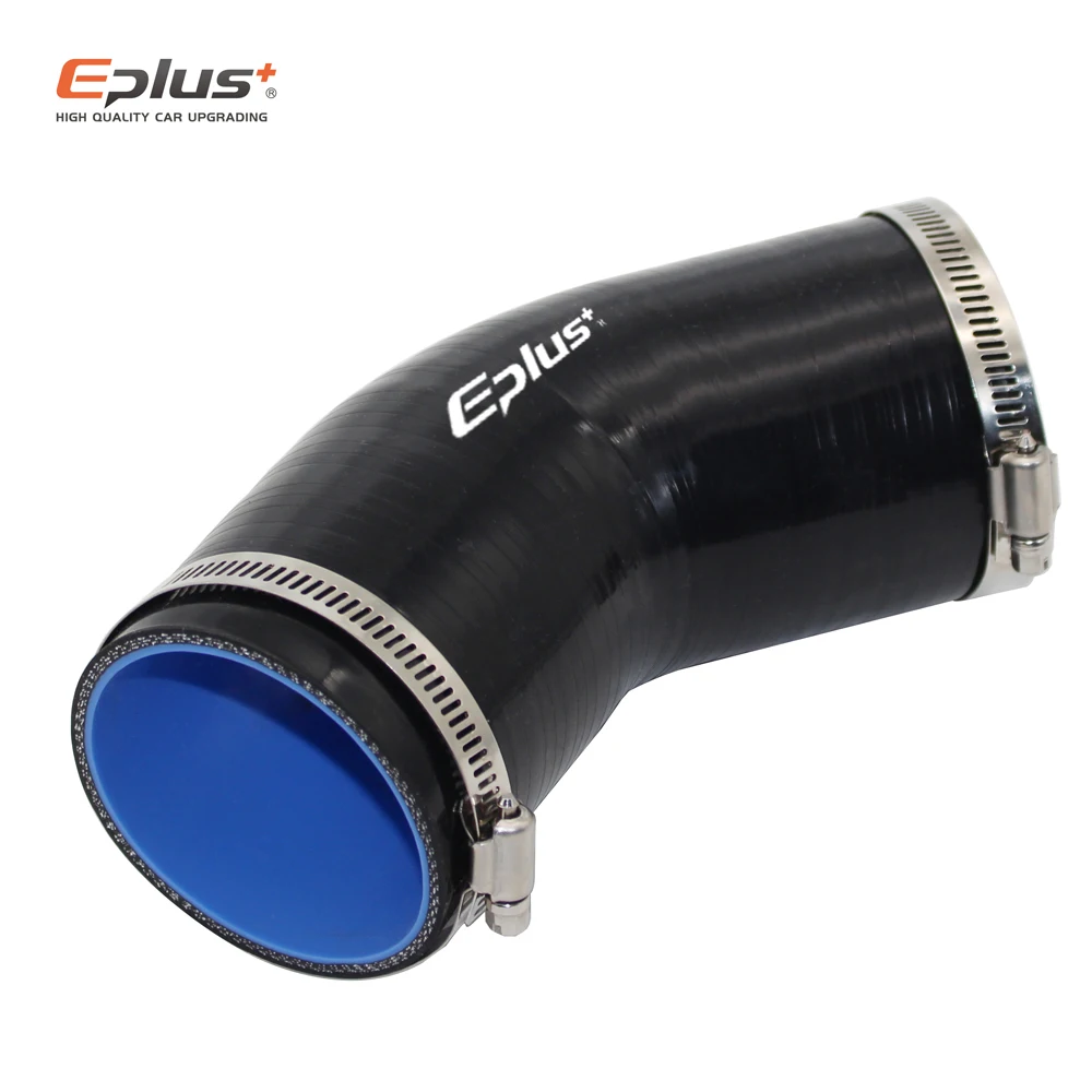 EPLUS Universal Silicone Tubing Hose 45 Degrees Connector Car Intercooler Turbo Intake Pipe Silica Gel Coupler Multi Size