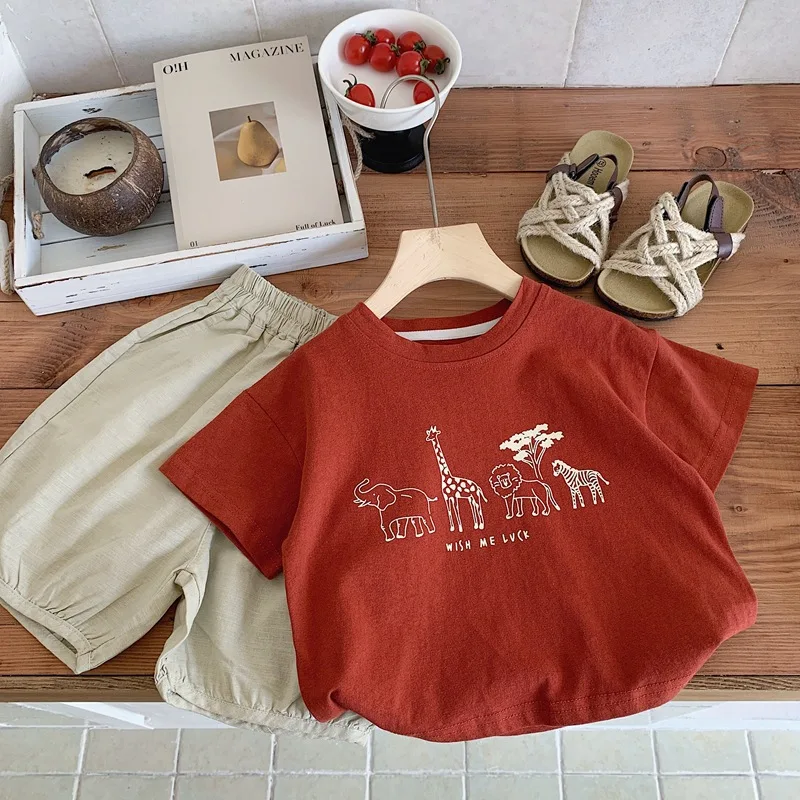 الصيف الفتيان بلون قاعدة قميص الملابس القطنية الخا...