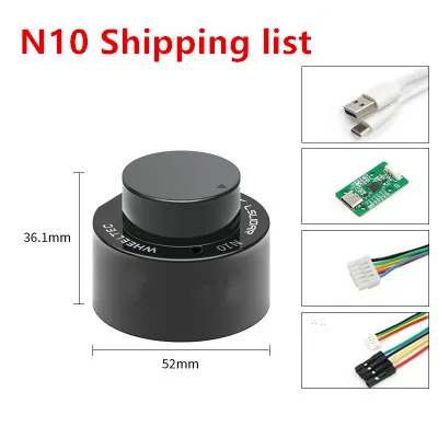 New N10P and N10 Indoor and outdoor waterproof 25m Lidar sensor 360° TOF anti-glare laser radar support ROS1 and ROS2 6