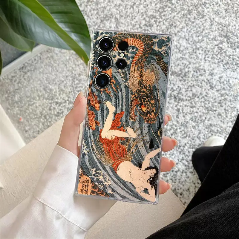 Hokusai Great Wave Japanese Art Clear Phone Case