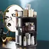 1pc 360 Spinning Makeup Organizer, Lazy Susan Rack Cosmetic Carousel Storage Shelf, Great for Countertop and Bathroom, Clear 4